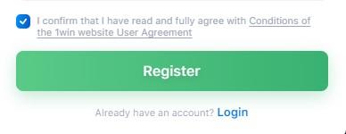 Step #5: Create a 1win account